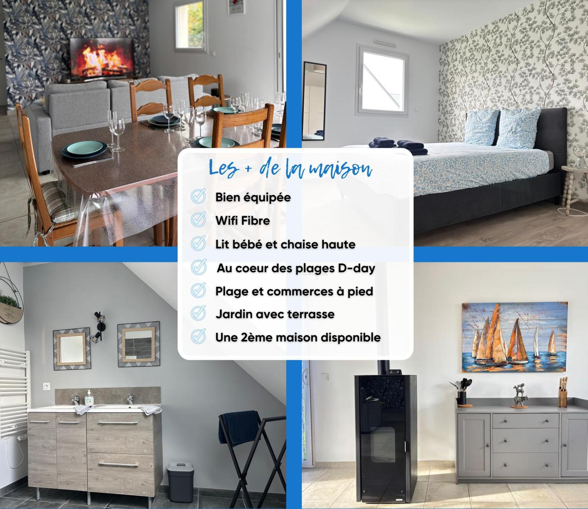 Les Dunes, Maison Neuve 8 P Bien Equipee Jardin Clos, Parking, Garage A 850 M De La Plage Et Centre Bourg, Sur Plages Du Debarquement Pres Arromanches Et Bayeux Asnelles Bagian luar foto
